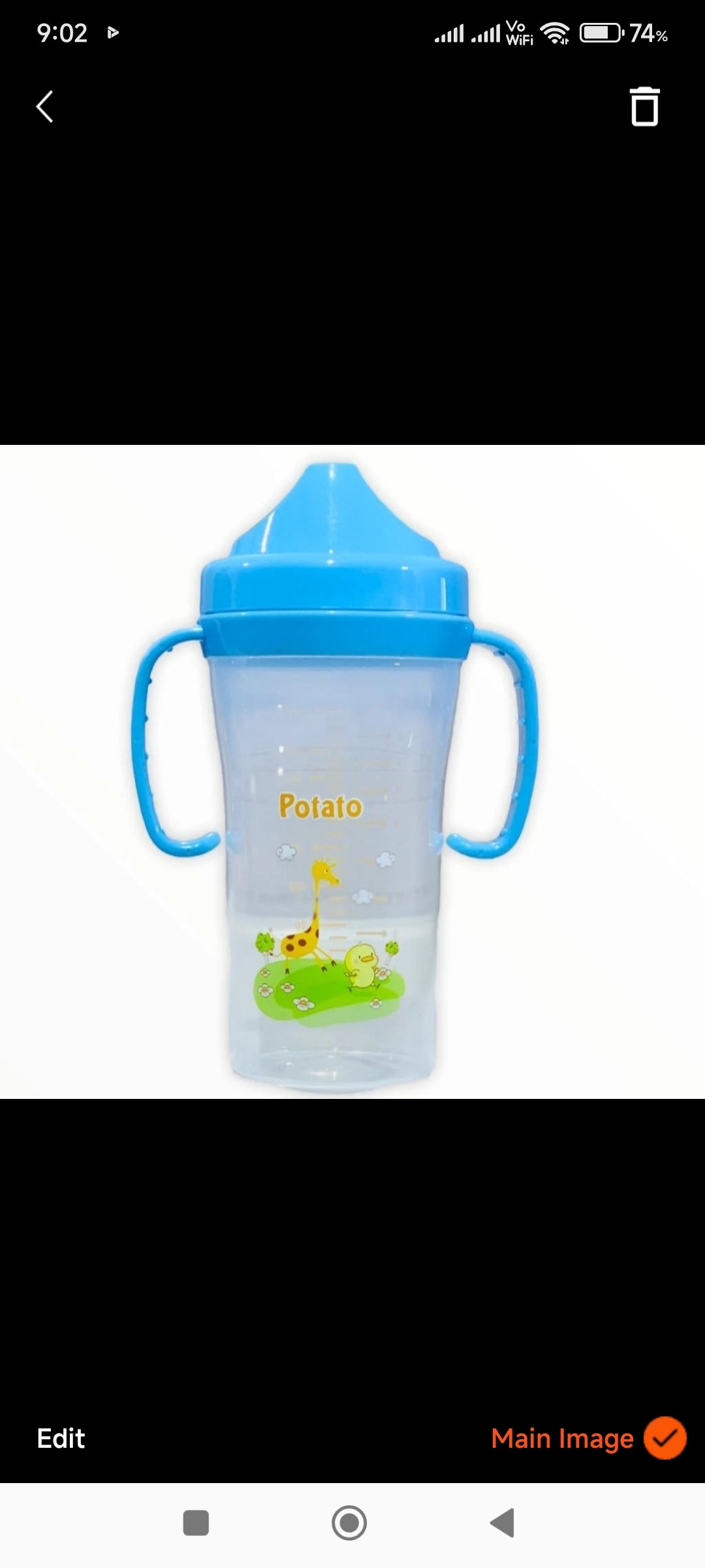 Potato portable Baby sippy feeding CUP witout Straw (280 ml)