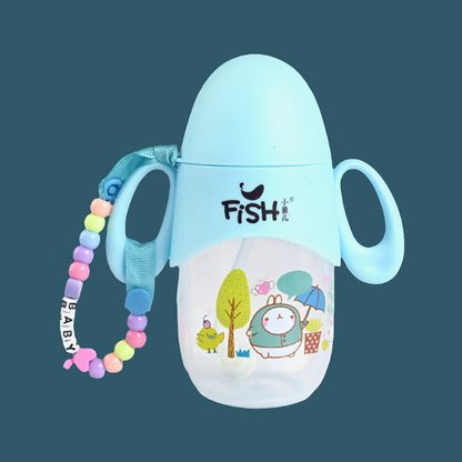 Baby feeder bottle plastic large imported new style (210 ml)