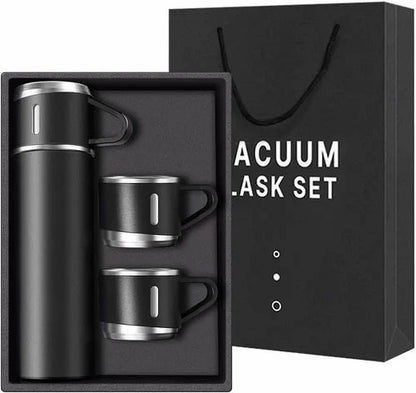 Double wall stainless steel vacuum thermos flask with 2 Free Cups( 500 ml)